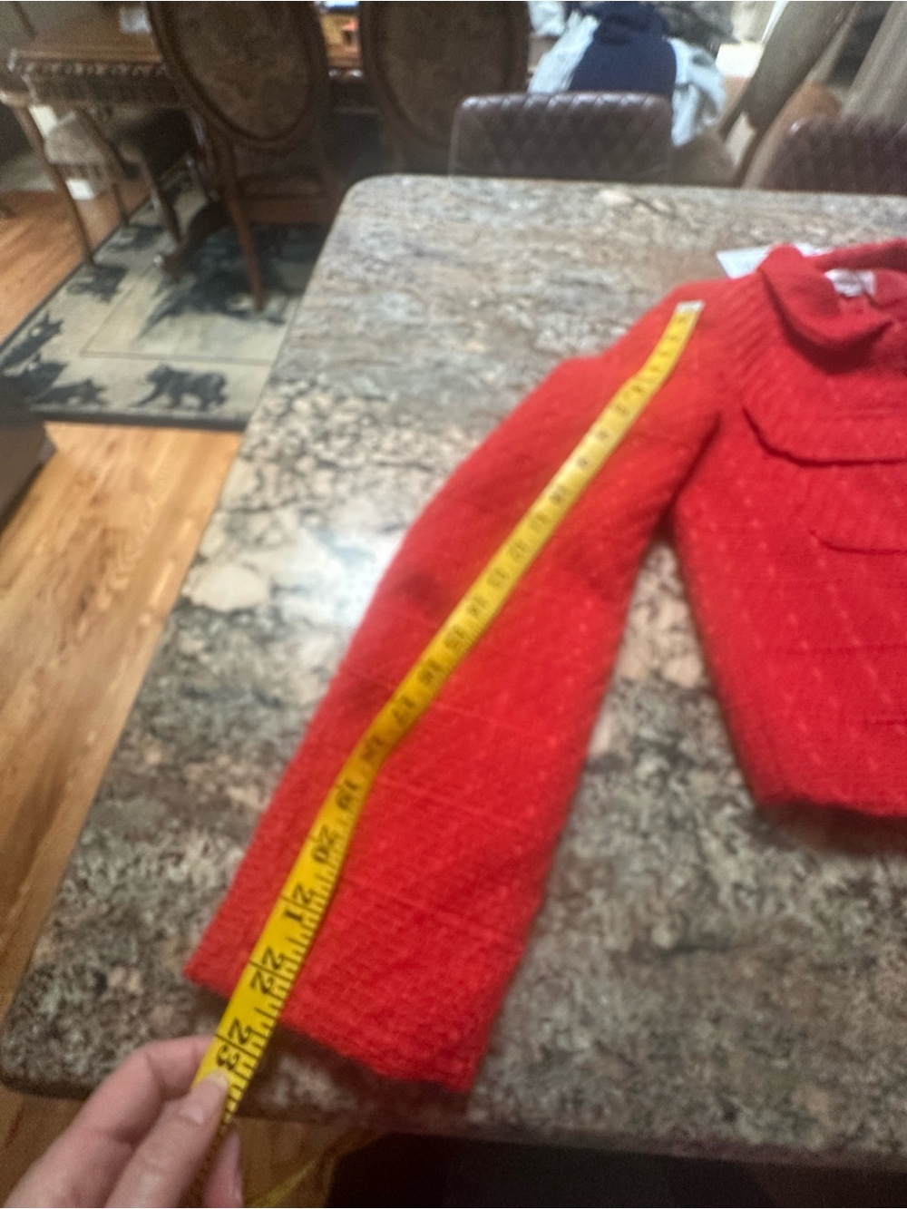 Vigoss Red Textured Button-Front Jacket - Picture 12 of 13